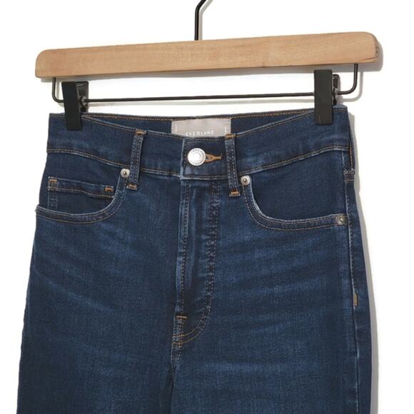 Everlane The Authentic Stretch High Rise Ankle Skinny Blue Denim Jean Size 24 - Picture 3 of 15
